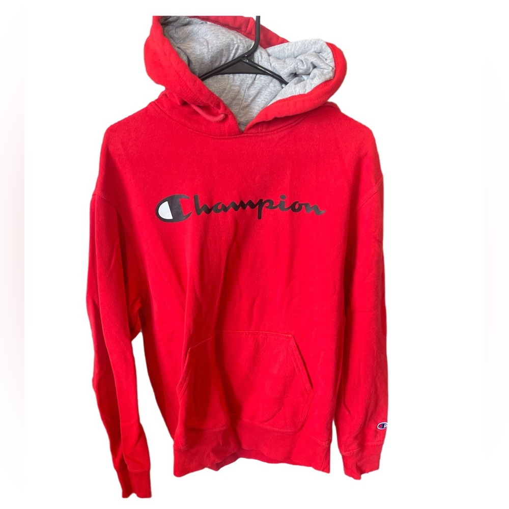 Champion Bold Red Men's Hoodie Size Medium - Picture 2 of 5